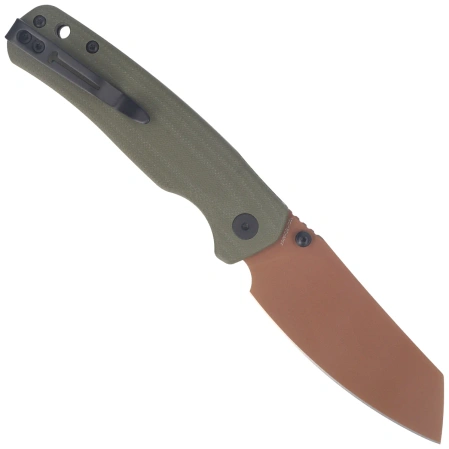 Bestechman Cicada's Wing-TL Knife OD Green G10, Gold PVD 10Cr15CoMoV (BMK24H)