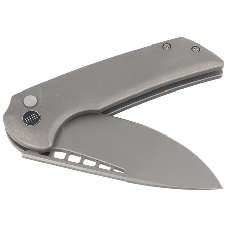 WE Knife Mini Malice Gray Titanium, Gray Stonewashed CPM 20CV by Ferrum Forge (WE054BL-2)