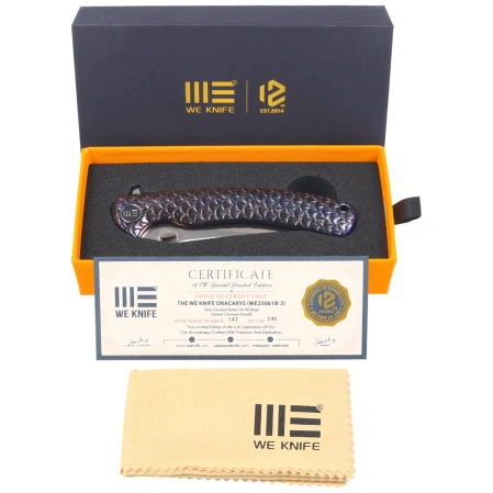 WeKnife Dracarys LE No ???/199 Flamed Titanium, Satin M390 (WE25061B-3)