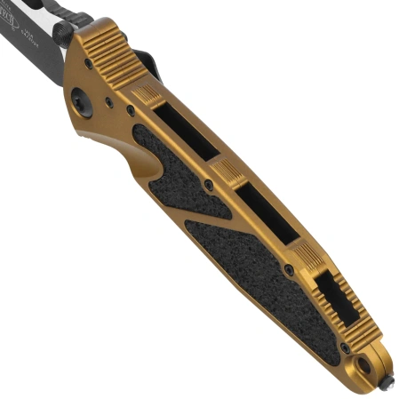 Microtech Socom Elite S/E-M Knife Tan Aluminum, Black Cerakote M390MK by Tony Marfione (160-1TA)