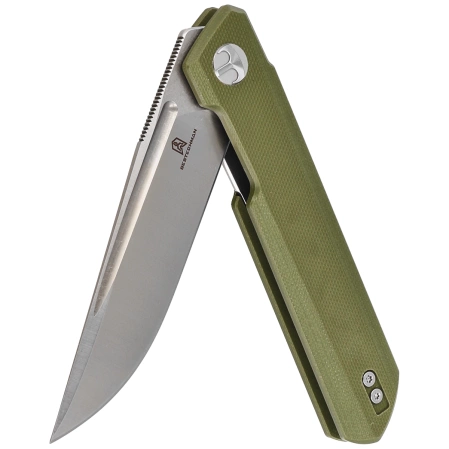 Bestechman Dundee Knife OD Green G10, Stonewashed / Satin D2 by Ostap Hel (BMK01B)