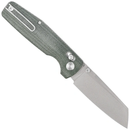 Bestech Slasher Green Micarta, Stonewashed D2 Knife (BG56B-1)