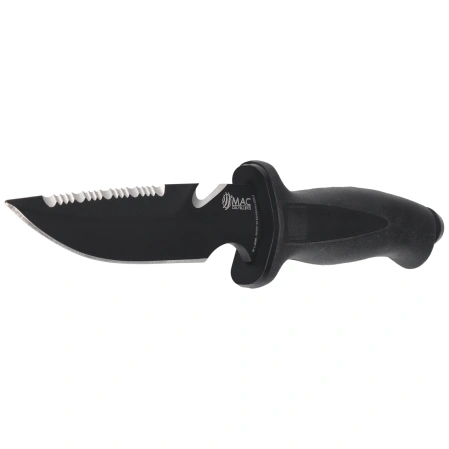 Nóż nurkowy Mac Coltellerie Aquatys Black PP-TPE, Black Idroglinder, Black Nitro-B (AQT12-2.N)