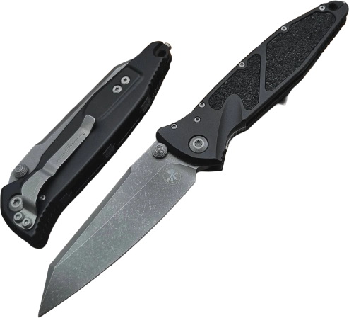 Microtech Socom Elite S/E-M Warcom Signature Knife Black Aluminum, Apocalyptic M390MK by Tony Marfione (259-10APS)