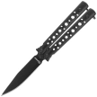 Martinez Albainox Balisong Knife Black Steel, Black 3Cr13Mov (02225)