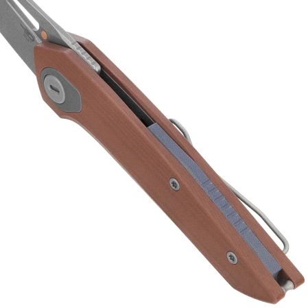 Nóż składany Bestech VK-Void Brown G10, Dark Bead Blasted / Stonewashed MagnaCut by Vulpex Knives (BG63D)