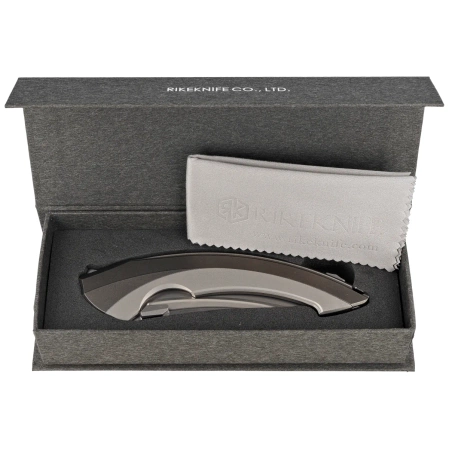 Nóż składany RikeKnife Lamella Dark Gray Titanium, Satin M390 (RK-Lamella-DP)