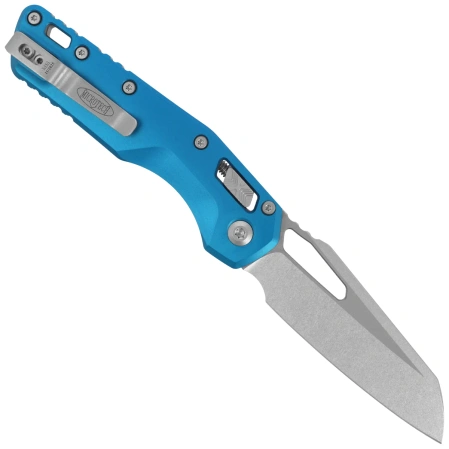 Nóż składany Microtech MSI S/E Blue Slab Side Aluminium, Stonewashed M390MK by Tony Marfione (210-10BL)