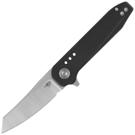 Bestech Syntax Black G10, Stonewashed/Satin 14C28N by Todd Knife and Tool (BG40A)