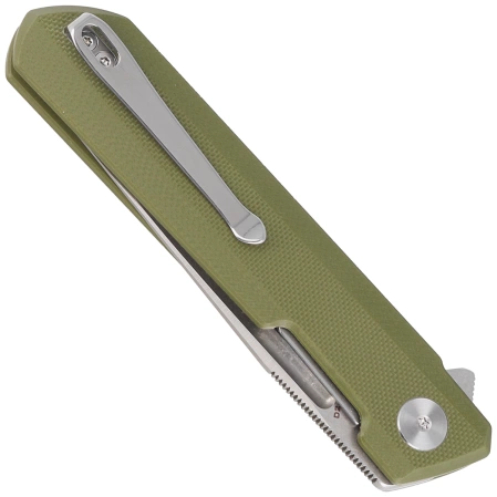 Bestechman Dundee Knife OD Green G10, Stonewashed / Satin D2 by Ostap Hel (BMK01B)