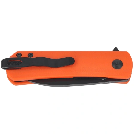 Kizer Yorkie Knife Orange G10, Black PVD Nitro-V by Ray Laconico (V3525A2)