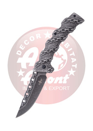 Nóż składany Third Decor Habitat N121 Stone-Polished Steel Chain-Like Design Steel, Stone-Polished Steel Chain-Like Design 420 (TH-N121)