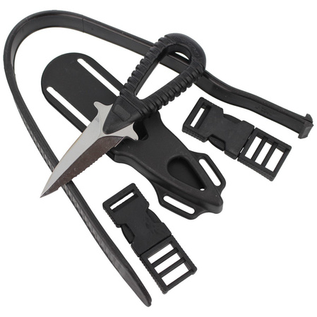 MAC MicroSub Diving Knife Black ABS, Mirror W 1.4060
