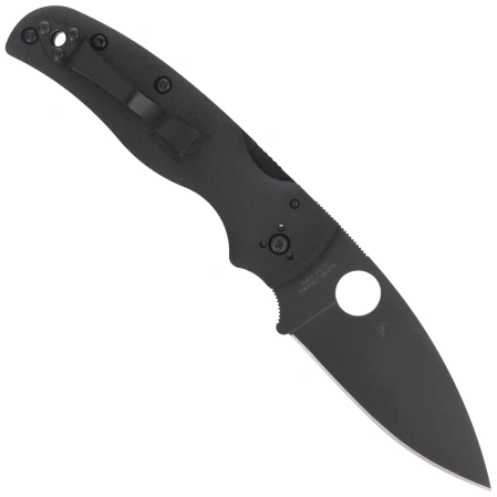 Spyderco Shaman Lightweight Knife Black FRN, Black DLC CTS BD1N by Sal Glesser (C229PBBK)