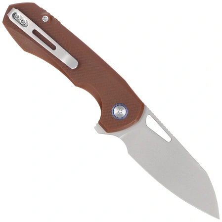 Remette Camel Knife Brown G10, Sandblasted 14C28N (RTCMLC)