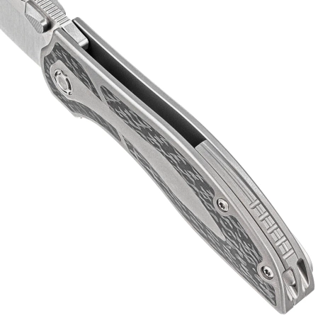 Nóż składany Reate Iron-X Bead Blast Titanium / Carbon Fiber, Satin M390 by Kirby Lambert