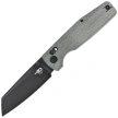 Bestech Slasher Green Micarta, Black Stonewashed D2 Knife (BG56B-2)