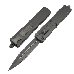 Nóż automatyczny OTF Microtech Dirac Delta D/E Natural Clear Aluminium, Apocalyptic F/S by Tony Marfione (227-D12APNC)