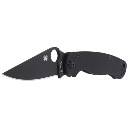 Spyderco Para Military 2 Knife Black G10, Black DLC CPM S45VN by Sal, Eric Glesser (C81GPBK2)