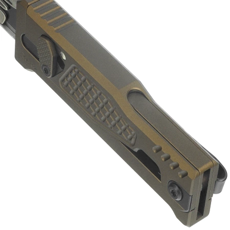 Reate EXO-U-V2 Diamond Pattern OTF Gravity Knife Bronze Aluminium, Stainless Steel (EXO-U-V2 DPB)