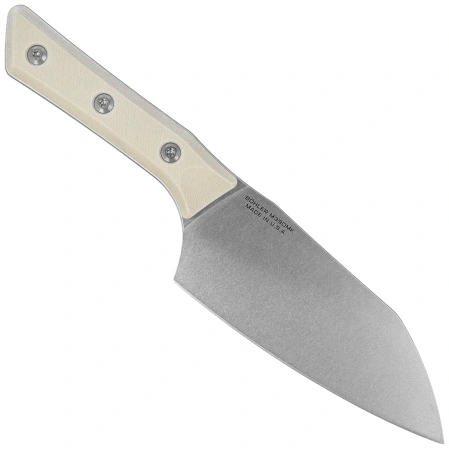 Microtech 6'' Santoku Knife Ivory G10, Stonewashed M390MK (3200-10IV)