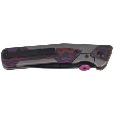Nóż składany Kizer Sable Chief Dark Gray Titanium / Purple Haze Fat Carbon, Polished DLC Ultra K390 by Jonathan Styles (Ki3745A2)