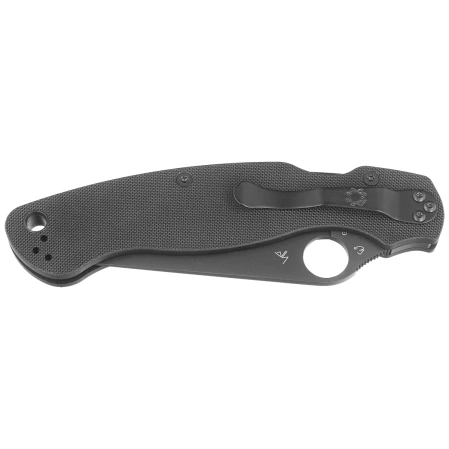 Spyderco Military 2 Knife Black G10, Black DLC CPM S30V by Sal, Eric Glesser (C36GPBK2)