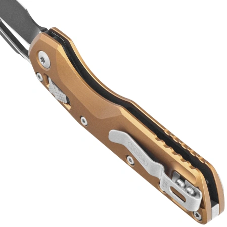 Microtech MSI S/E Knife Tan Slab Side Aluminum, Black Cerakote M390MK by Tony Marfione (210-1TA)