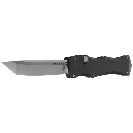 Nóż automatyczny OTF Microtech Halo IV T/E Marfione Select Black Aluminium, Stonewashed M390MK by Tony Marfione (1151-10MS1)