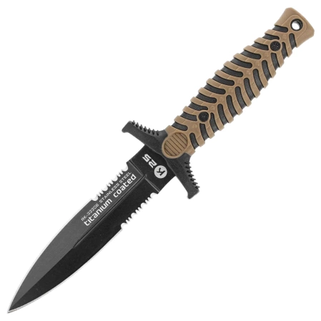 K25 RK-32206 Boot Knife Coyote ABS/Black Rubber, Black Titanium 7Cr17Mov