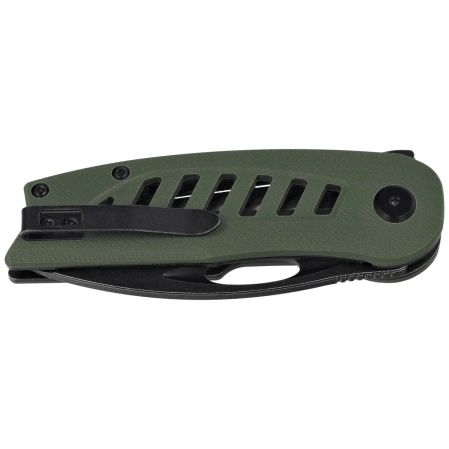 Bestech Explorer Knife Green G10, Satin/Black D2 (BG37B)