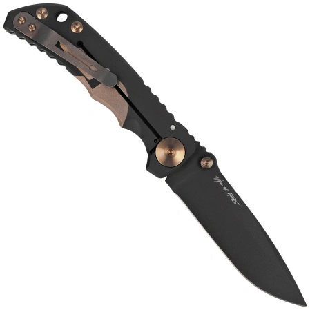 Nóż składany Spartan Blades Harsey Folder ''Gold Helmet'' Titanium, Black PVD MagnaCut