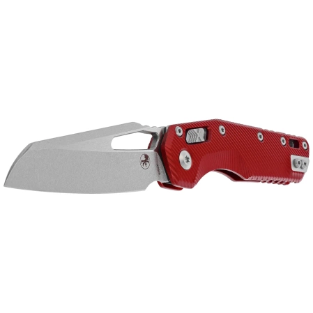Nóż składany Microtech MSI S/E Ram-Lok Fluted Red Aluminium, Stonewashed M390MK by Tony Marfione (210-10FLRD)