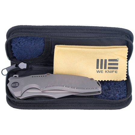 Nóż składany WE Knife Chimera Gray Titanium, Bead Blast, Stonewashed CPM S35VN (814B)