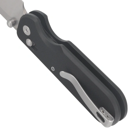 Kubey Bedrock Knife Black G10, Satin D2 (KU505A)