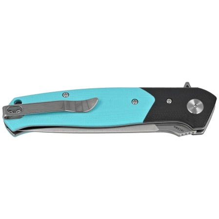 Bestech Swordfish Knife Black/Light Blue G10, Satin 14C28N (BG62F)