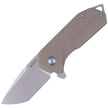 Nóż składany Kubey Campe KU203C Tan G10, Sandblasted D2