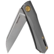 Real Steel Solis Gray/Gold Titanium, Satin N690 by Poltergeist Work (7062G)