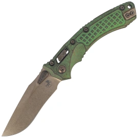 Microtech Marfione Select Amphibian Ram-Lok S/E Antique Green Frag Titanium, Bronzed Stonewashed M390MK by Tony Marfione (137RL-13FRMS1)