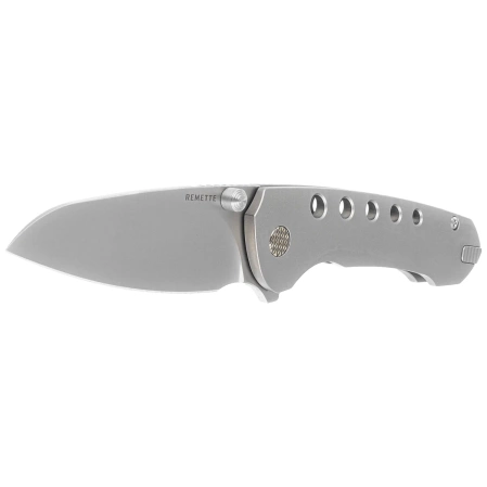 Remette RT-BEE-T Knife w/Titanium Toothpick Gray Titanium, Fine Grinding Pearlescent M390