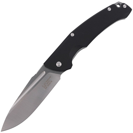 Herbertz Solingen Black G10 Knife, Satin 440C (569514)