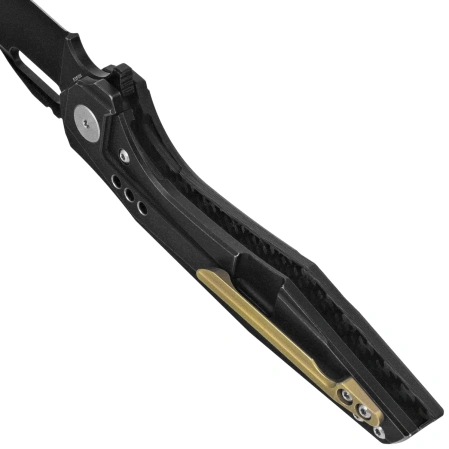 Bestech Malware Black Titanium/Carbon Fiber, Black Stonewashed CPM S35VN by Todd Knife and Tool (BT1902D)