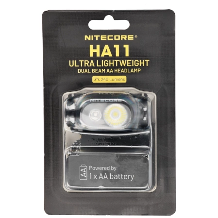 Latarka czołowa NiteCore HA11 240 lm, Ultra Lightweight Headlamp