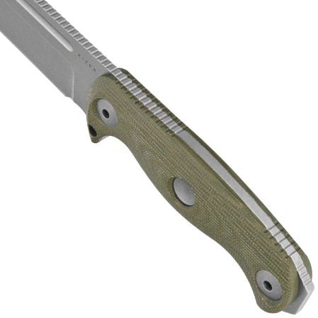Kizer Drop Bear Fix 7 Knife Green Micarta, Stonewashed AEB-L by Azo (1103A1)