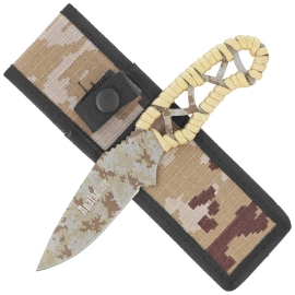 Martinez Albainox Apalachee Stringing Knife, Arid Camo 3Cr13MoV (32251)