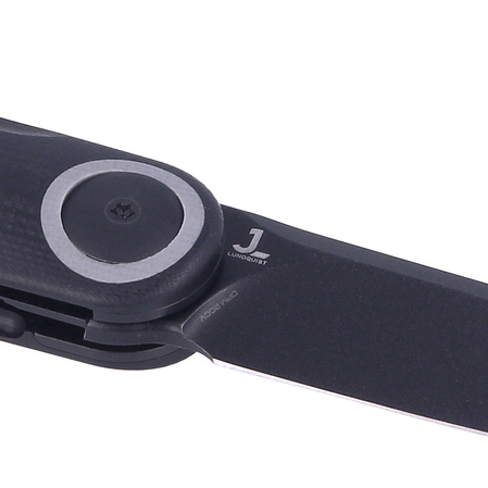 WE Knife Eidolon Drop Point Black G10, Black Stonewashed by Justin Lundquist (WE19074A-D)