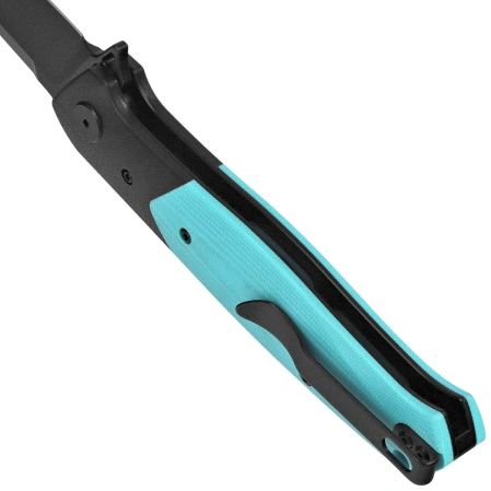 Nóż składany Bestech Swordfish Black/Light Blue G10, Black PVD 14C28N (BG62E)