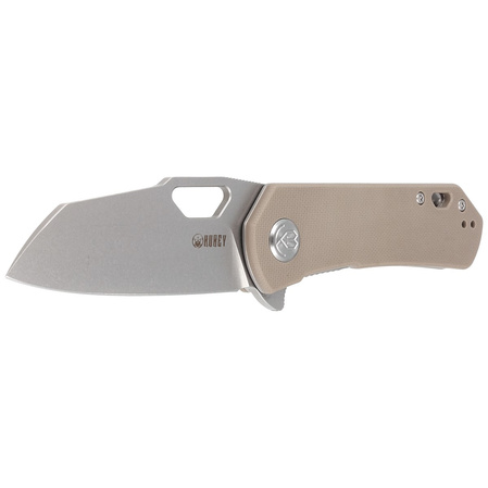 Nóż składany Kubey Knife Duroc Tan G10, Bead Blasted AUS-10 by Colin Maisonpierre (KU332K)