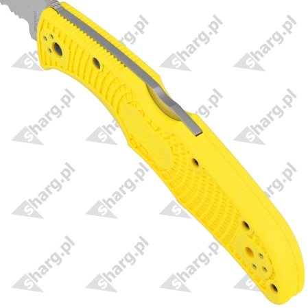 Spyderco Pacific Salt 2 FRN Yellow, Spyder H2 Knife (C91SYL2) by