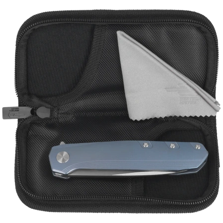 Nóż składany Bestech 9 Blue Titanium, Satin by hand M390 by BrrKnives (BT2408C)